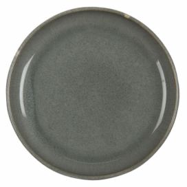 Šedý dezertní talíř - Ø 21*2 cm Clayre & Eef