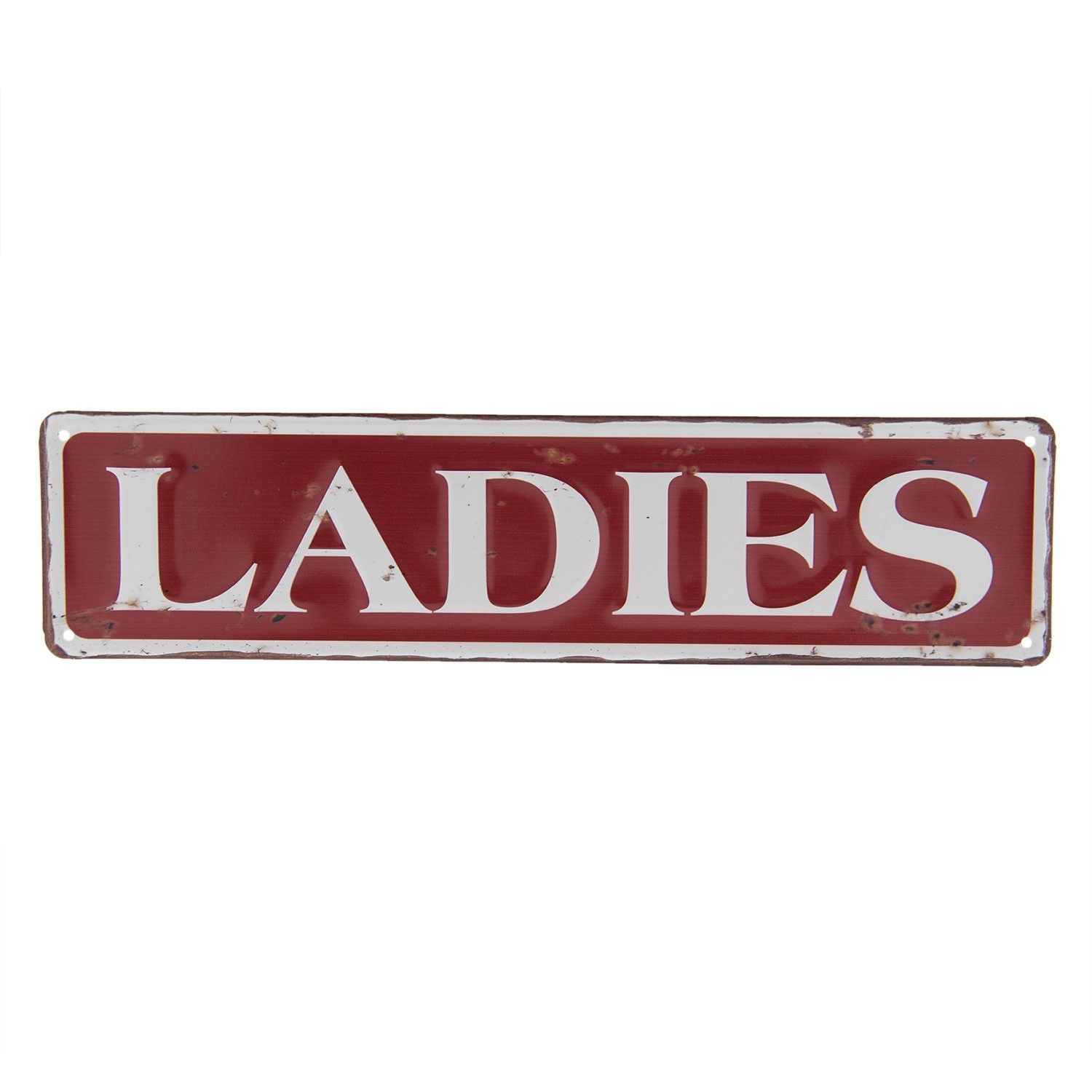 Nástěnná kovová cedule Ladies - 40*10 cm Clayre & Eef - LaHome - vintage dekorace