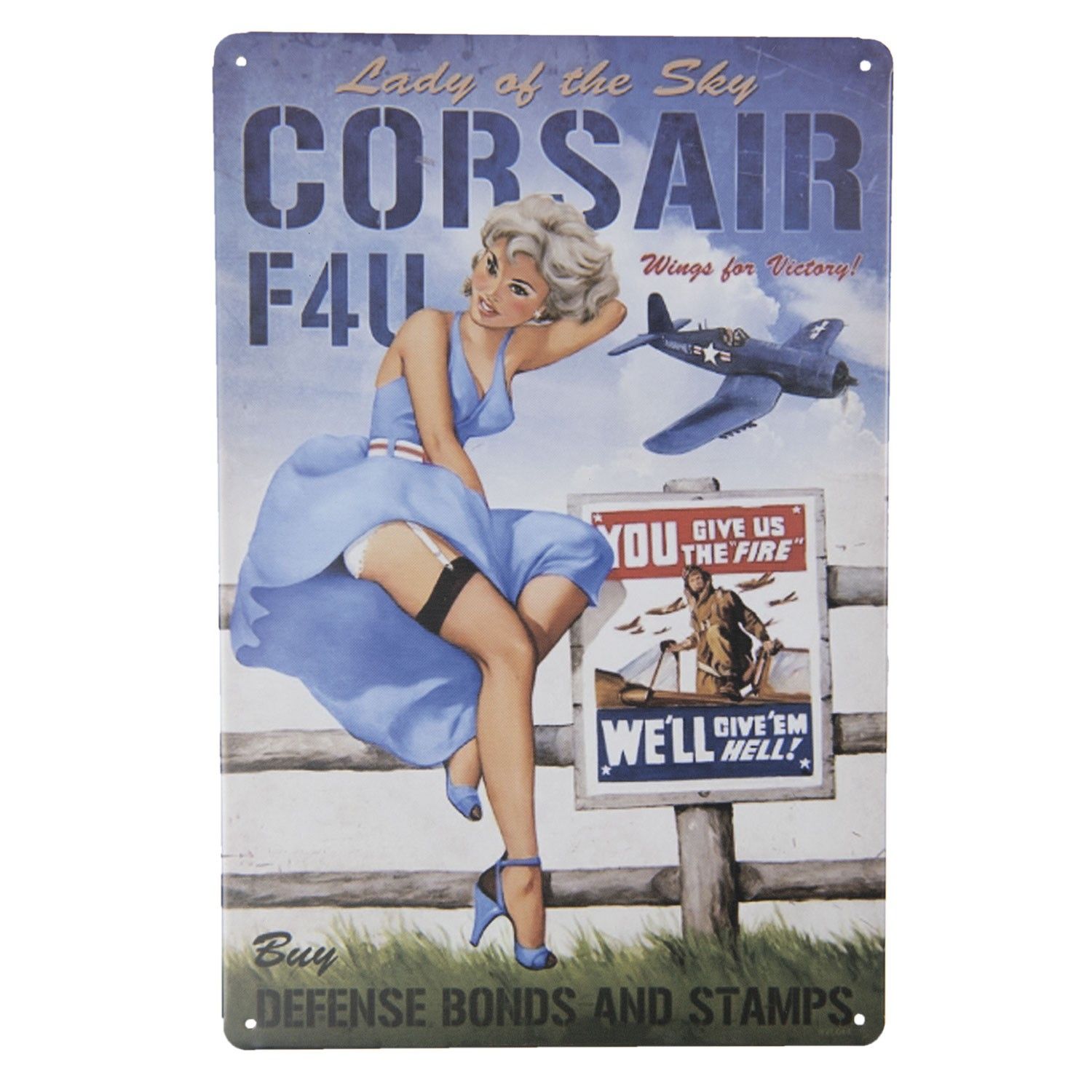 Nástěnná kovová cedule Corsair - 20*30 cm Clayre & Eef - LaHome - vintage dekorace