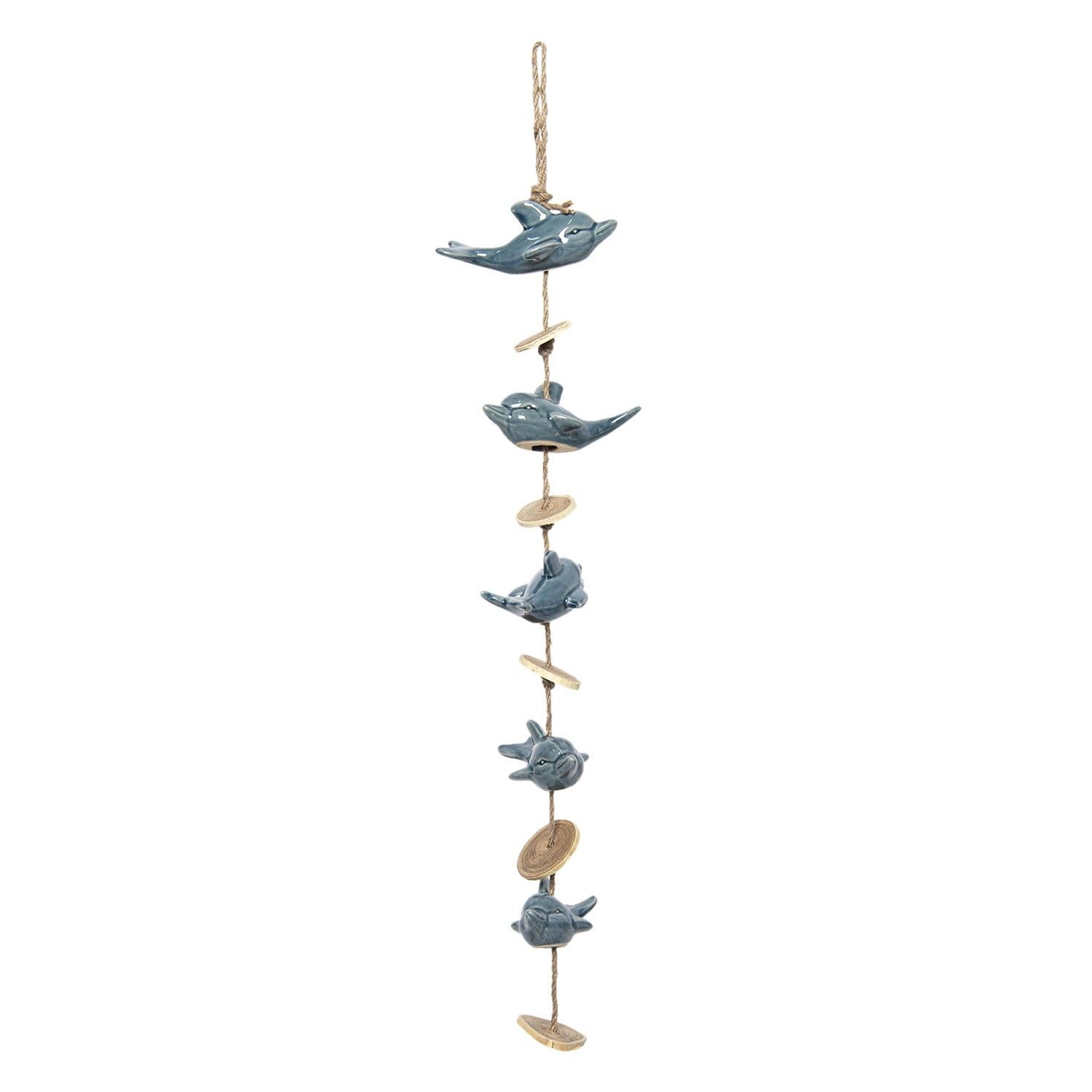 Závěsná dekorace delfíni na provázku - 15*10*70/80 cm Clayre & Eef - LaHome - vintage dekorace