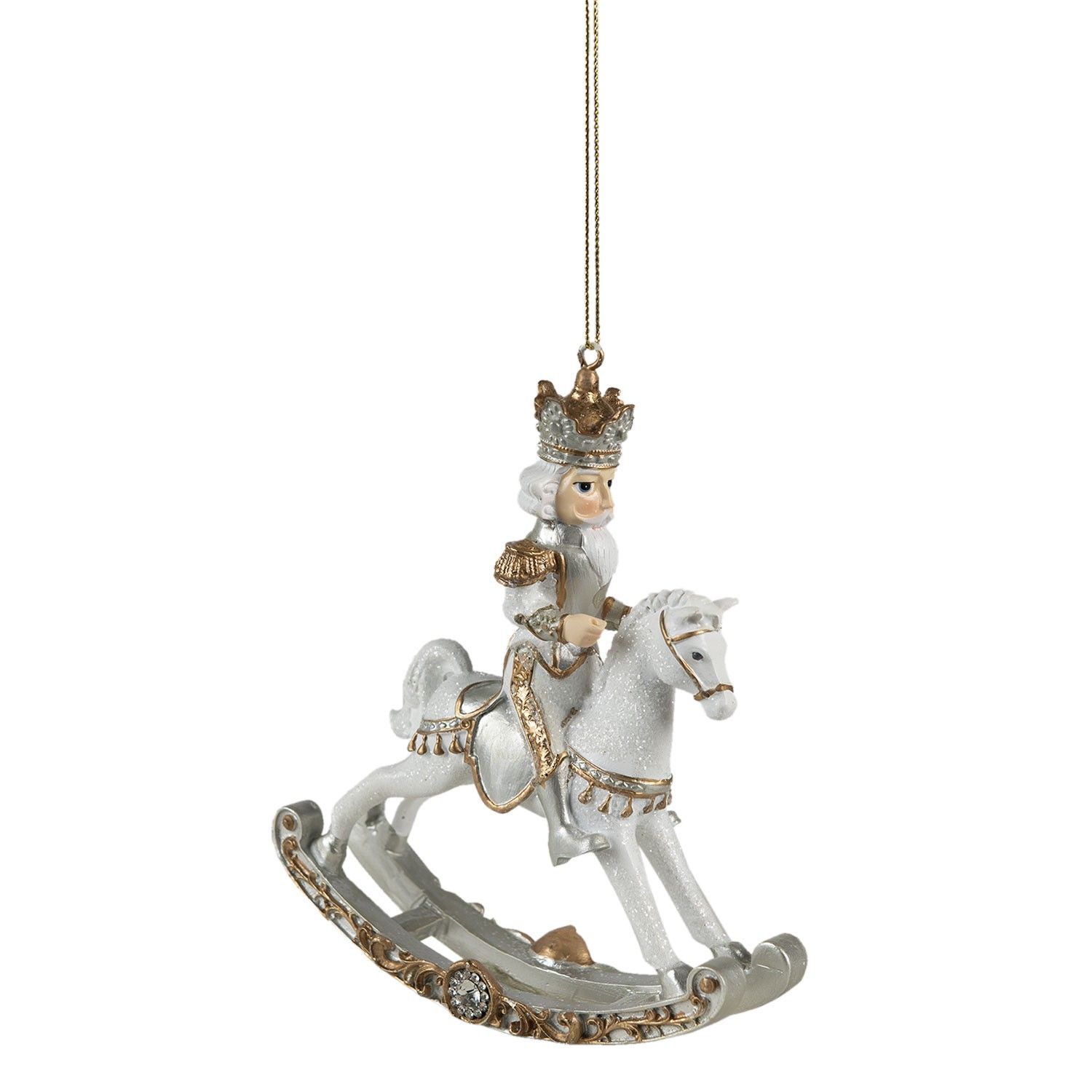 Dekorace louskáček na houpacím koni - 13*5*15 cm Clayre & Eef - LaHome - vintage dekorace