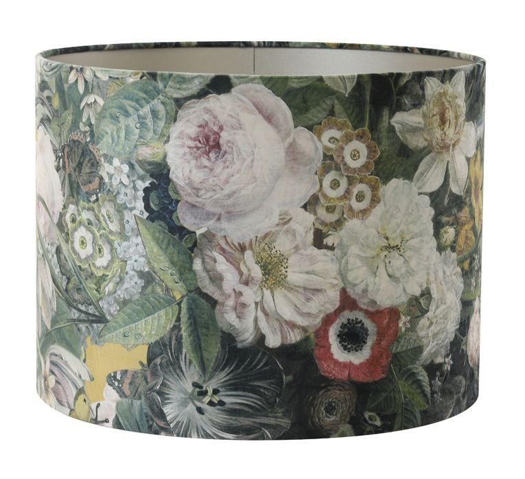 Květované stínidlo na lampu Butterfly ocher - Ø 25* 18cm/ E27 Light & Living - LaHome - vintage dekorace