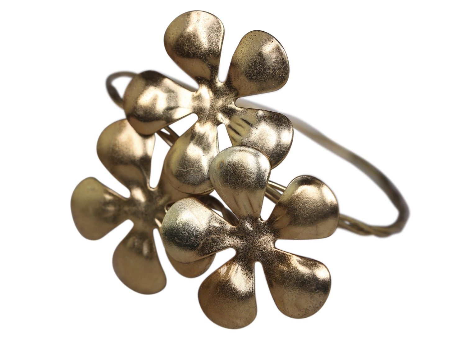 Bronzový kovový držák na ubrousky s kytičkou Flower - 6*5cm Chic Antique - LaHome - vintage dekorace