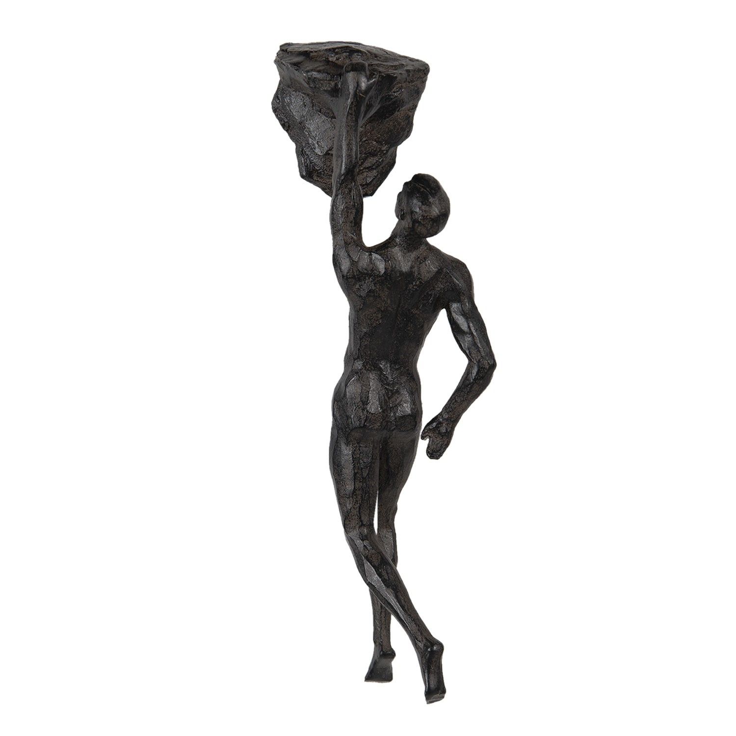 Dekorativní soška člověk s košem - 9*9*32 cm Clayre & Eef - LaHome - vintage dekorace