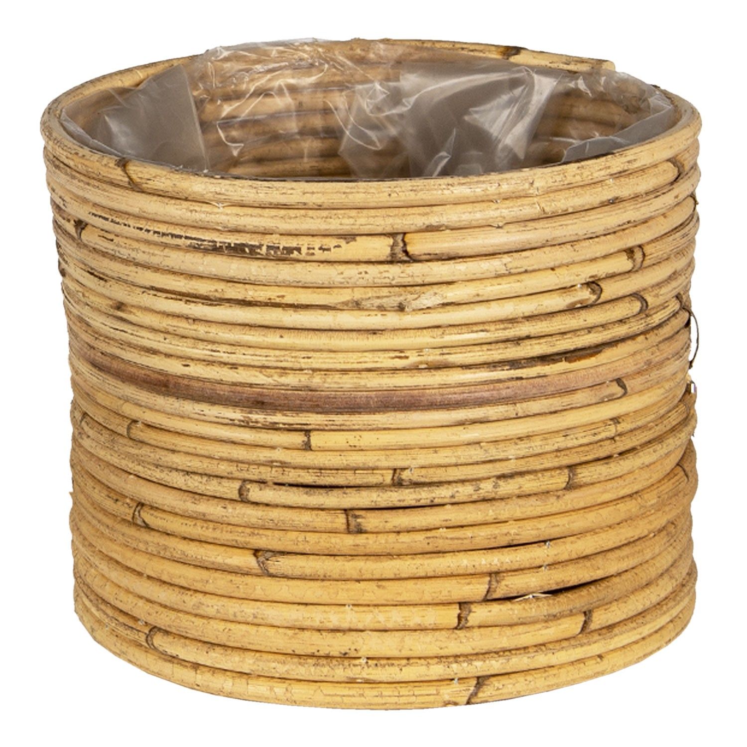 Oválný košík / květináč Alma z bambusových tyček - Ø 21*17 cm Clayre & Eef - LaHome - vintage dekorace