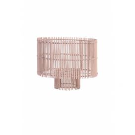 Světle růžové bambusové stínidlo Rodger - Ø 30*25 cm Light & Living