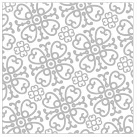 Bílo-stříbrné papírové ubrousky Ornament - 33*33 cm (20ks) J-Line by Jolipa