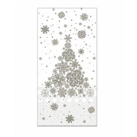 Krémovo -šedé papírové ubrousky Christmas tree - 40*40 cm (15ks) Chic Antique