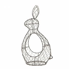 Hnědý drátěný dekorační košík králík Bunny - 18*18*37 cm Clayre & Eef