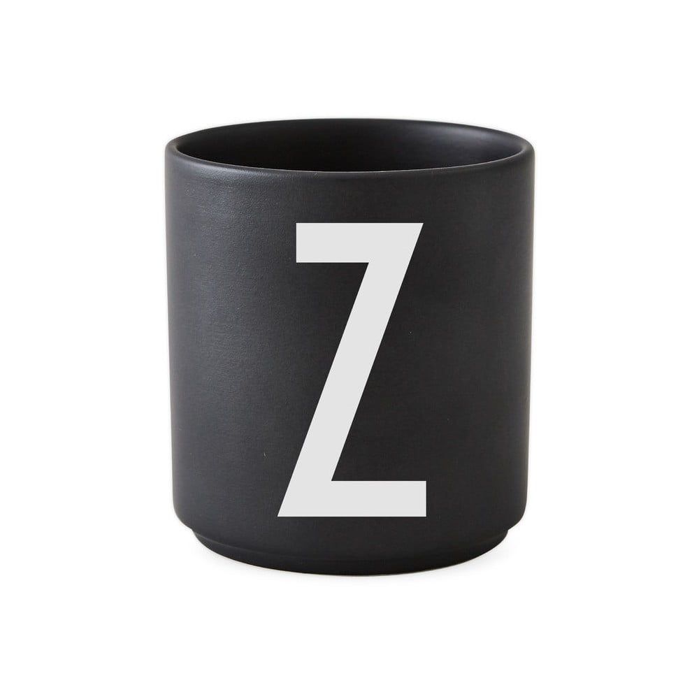 Černý porcelánový hrnek Design Letters Alphabet Z, 250 ml - Bonami.cz