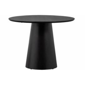 Hoorns Černý mangový jídelní stůl Nanom 102 cm