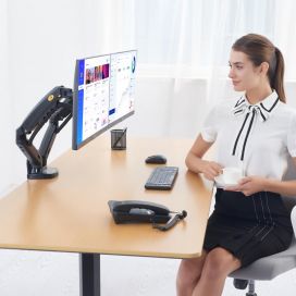 stolní držák na 2 pc monitory Fiber Mounts F160.jpg Fiber Mounts s.r.o. - Držáky a stojany na televize a monitory