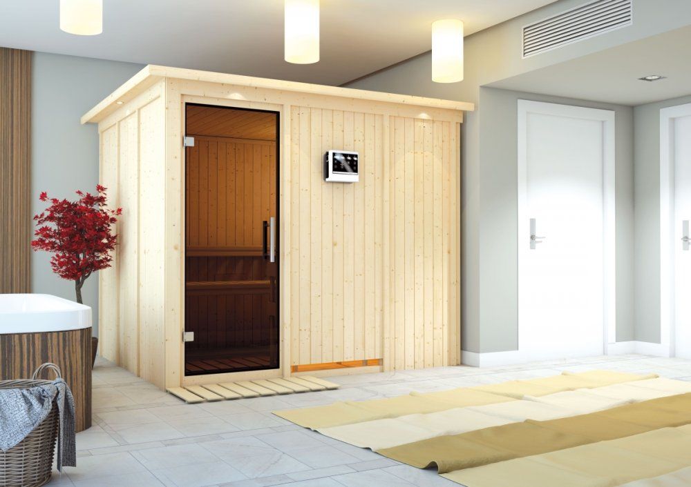 Interiérová finská sauna 231x196 cm Lanitplast - DEKORHOME.CZ