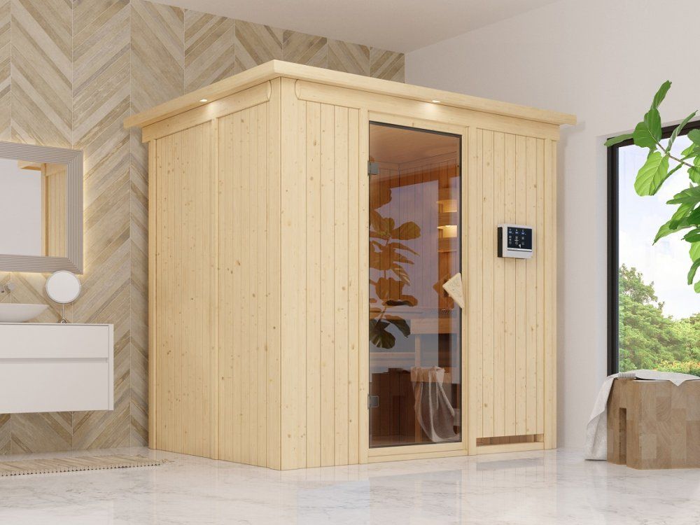Interiérová finská sauna 195x151 cm Lanitplast - DEKORHOME.CZ