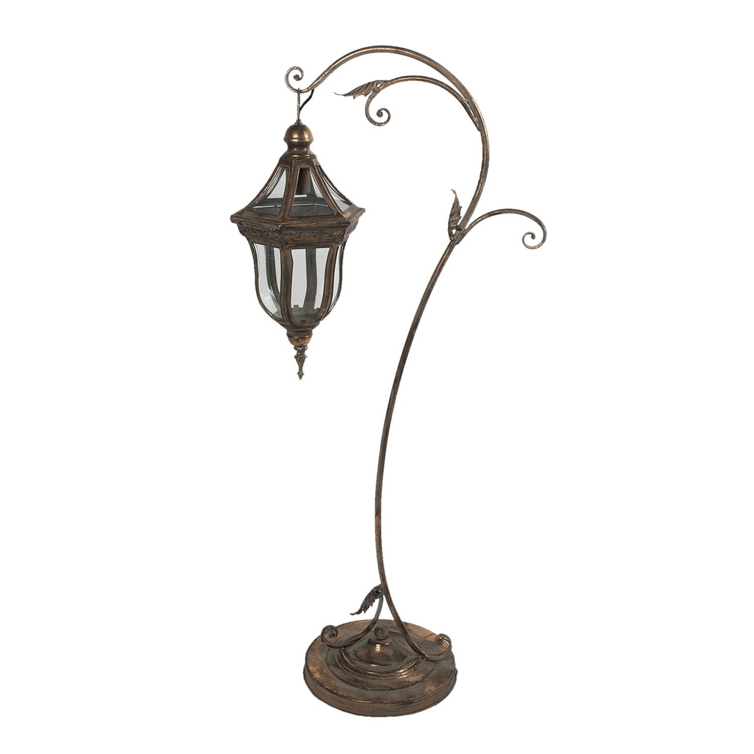 Stolní kovová lampa s lucernou Patén - 32*49*128 cm E27/max 1*60W Clayre & Eef - LaHome - vintage dekorace