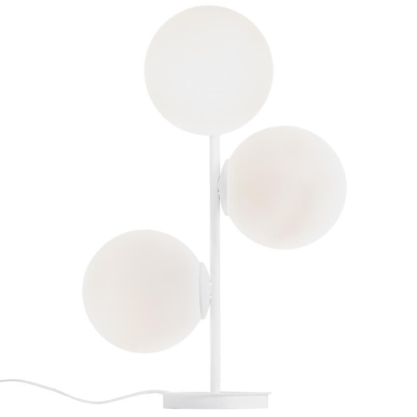 Nordic Design Bílá skleněná stolní lampa Bubbly - Designovynabytek.cz