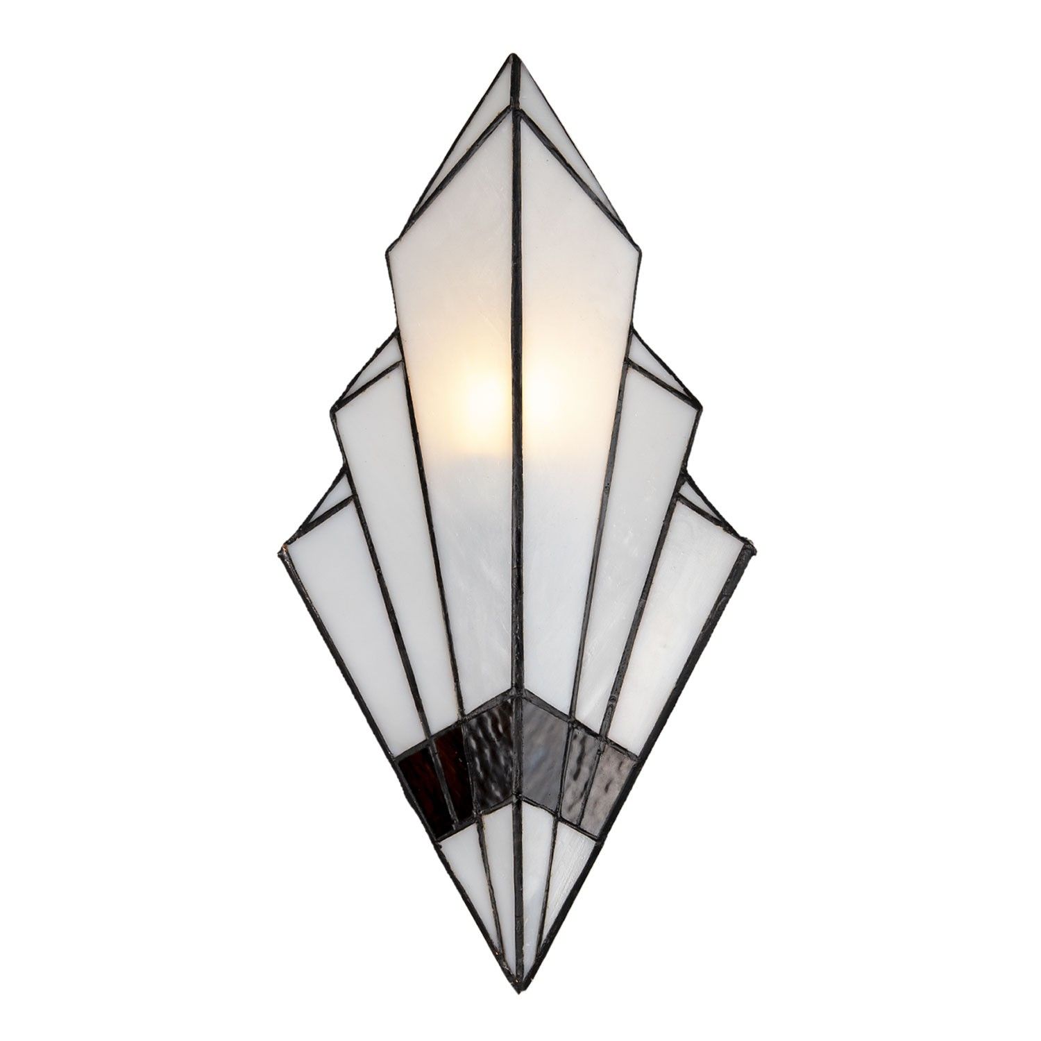Nástěnná lampa Tiffany Trinagl - 23*13*43 cm E27/max 1*40W Clayre & Eef - LaHome - vintage dekorace