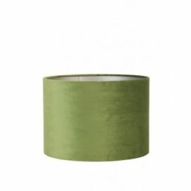 Zelené sametové stínidlo na lampu Velours - Ø 18* 15cm/ E27 Light & Living