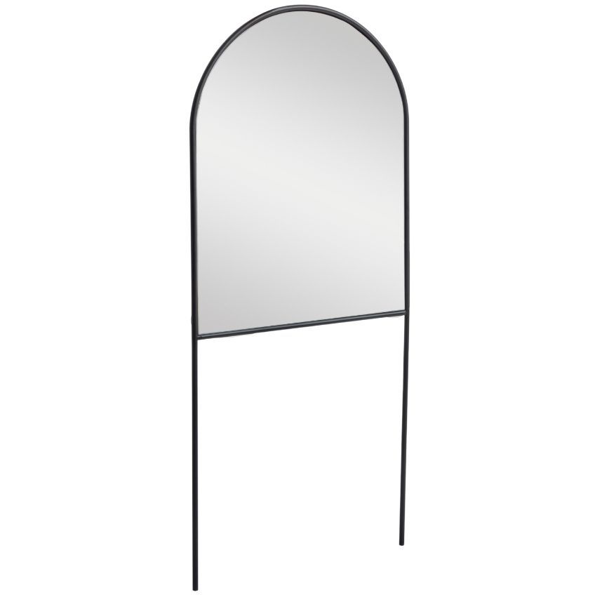 Černé kovové stojací zrcadlo Kave Home Nazara 161 x 70 cm - Bonami.cz