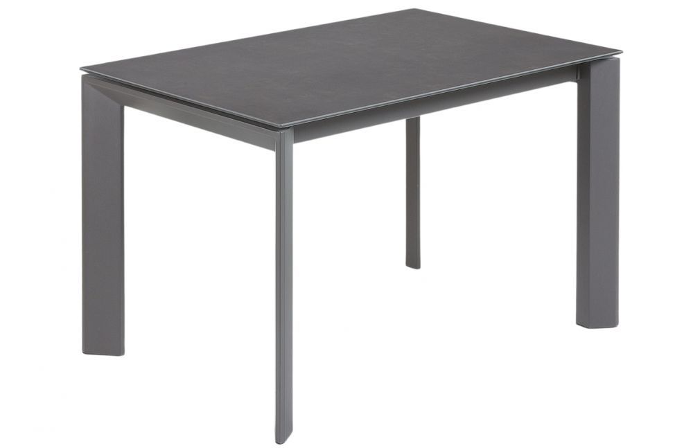 Antracitově černý keramický rozkládací jídelní stůl Kave Home Axis I. 120/180 x 80 cm - Designovynabytek.cz