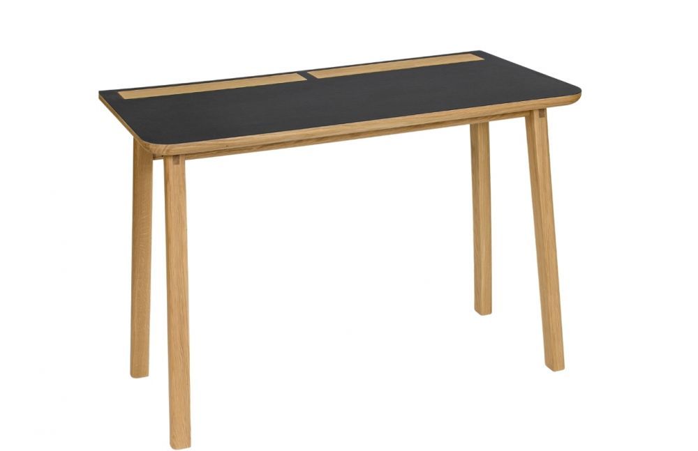 Černý dubový pracovní stůl Woodman Kota 115 x 50 cm - Designovynabytek.cz