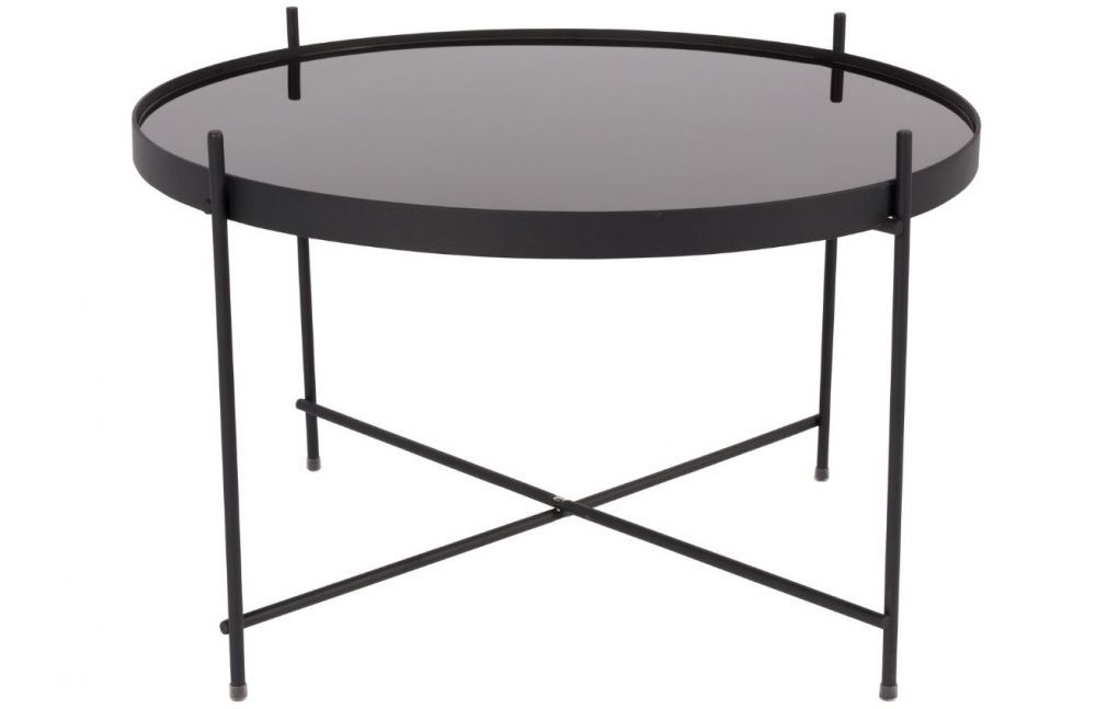 Černý skleněný konferenční stolek ZUIVER CUPID 62,5 cm - Designovynabytek.cz