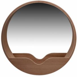 Dřevěné závěsné zrcadlo ZUIVER ROUND WALL  60 cm