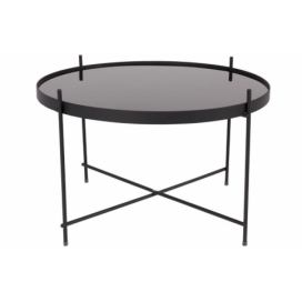 Černý skleněný konferenční stolek ZUIVER CUPID 62,5 cm