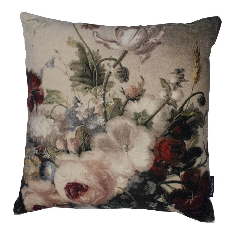 Sametový polštář rozkvetlé květiny Flowers  6  - 45*45*15cm Mars & More - LaHome - vintage dekorace