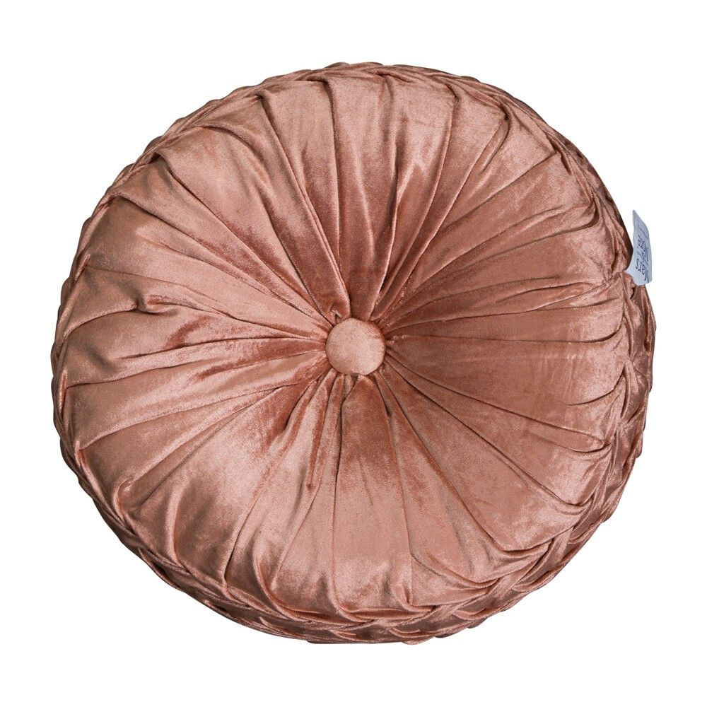 Růžový kulatý sametový polštář Rosa - Ø 40cm Mars & More - LaHome - vintage dekorace