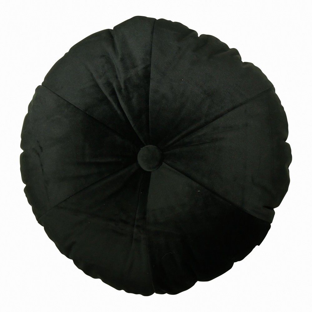 Černý kulatý sametový polštář Felis - 40*40*10cm Mars & More - LaHome - vintage dekorace