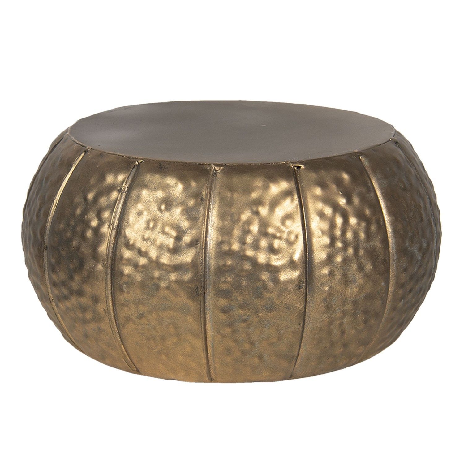 Bronzový dekorační kovový stoleček na květiny Alicce - Ø 26*13 cm Clayre & Eef - LaHome - vintage dekorace