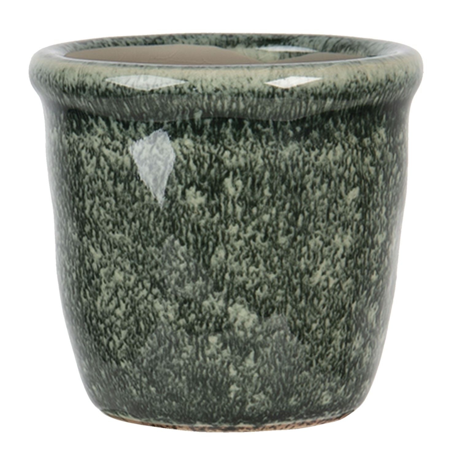 Šedo - zelený mramorovaný obal na květináč - Ø 7*7 cm Clayre & Eef - LaHome - vintage dekorace