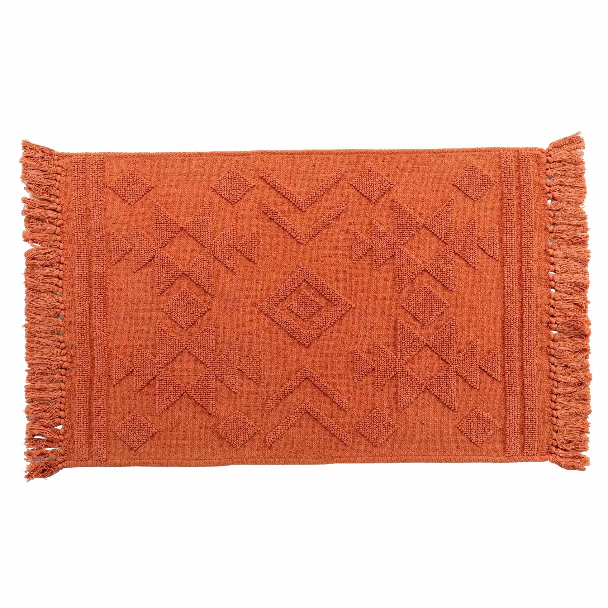 Douceur d\'intérieur Oranžový koberec s třásněmi CIALOS, 60 x 90 cm - EMAKO.CZ s.r.o.