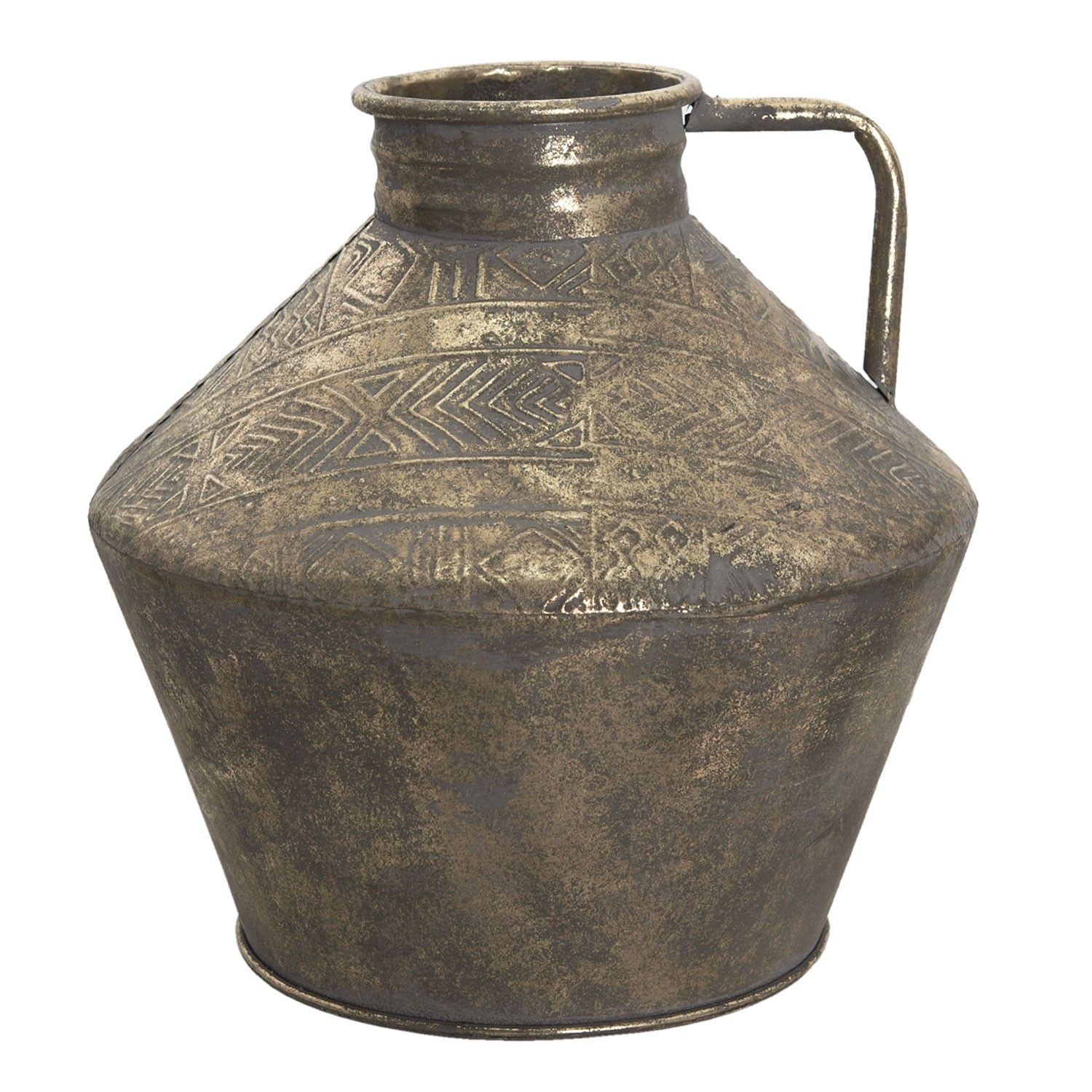 Zlatý antik kovový dekorační džbán Vinna - Ø 33*34 cm Clayre & Eef - LaHome - vintage dekorace