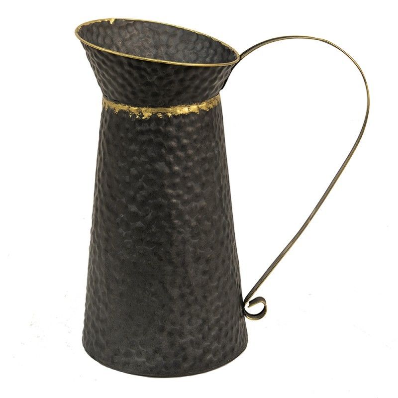 Černý kovový dekorační džbán Valentino - 40*23*47 cm Clayre & Eef - LaHome - vintage dekorace