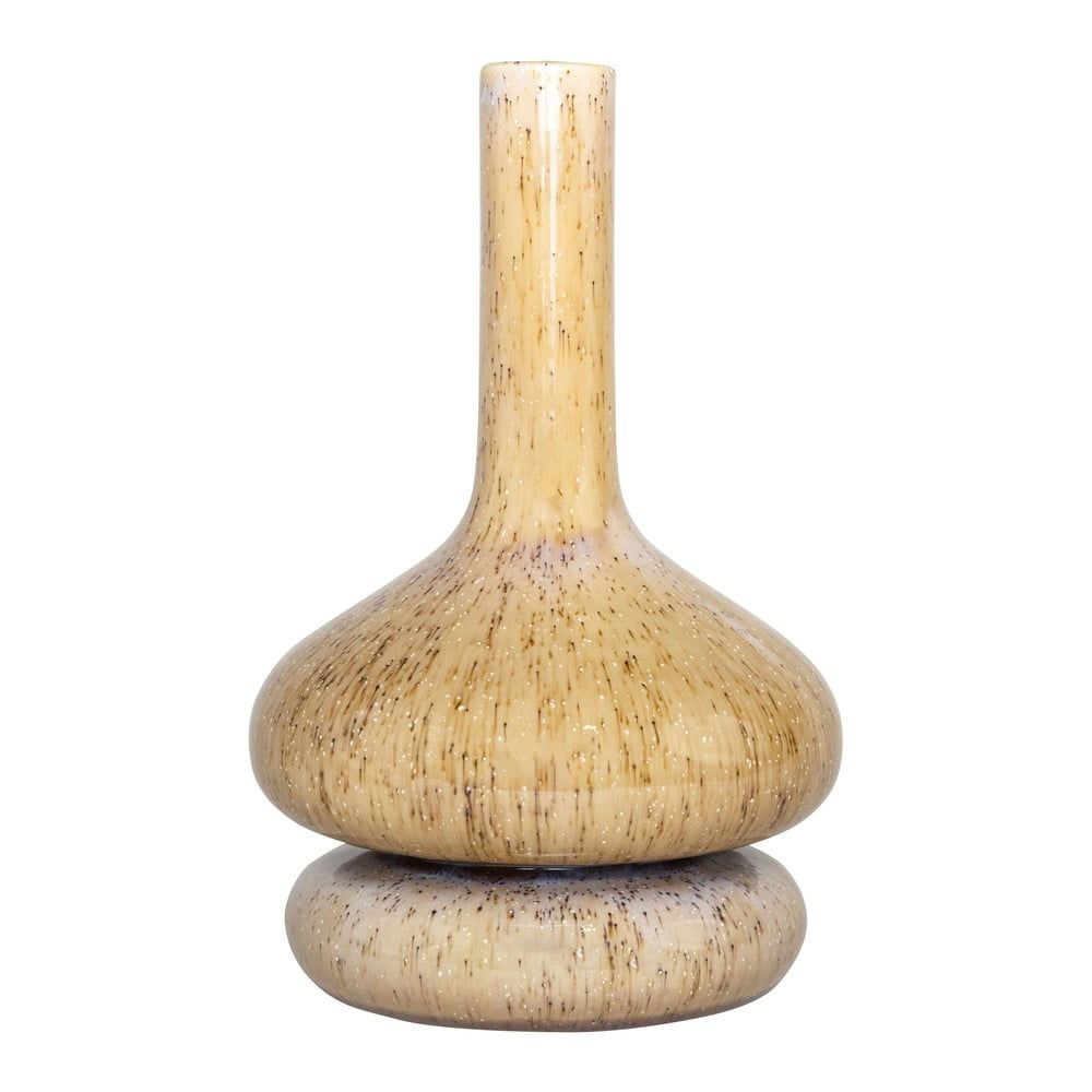 Béžová keramická váza Hübsch Sand, výška 24 cm - Bonami.cz