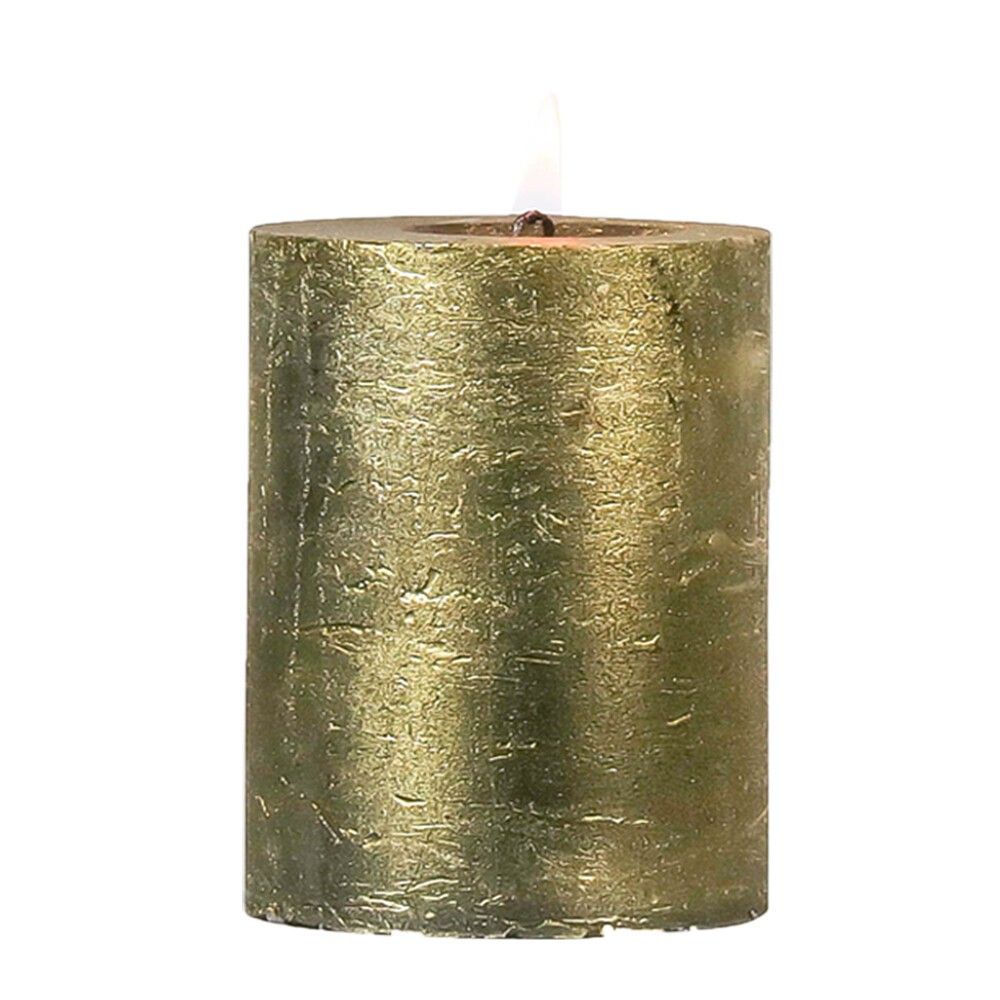 Zlatá svíčka Gold XL - 10*10*15cm Mars & More - LaHome - vintage dekorace