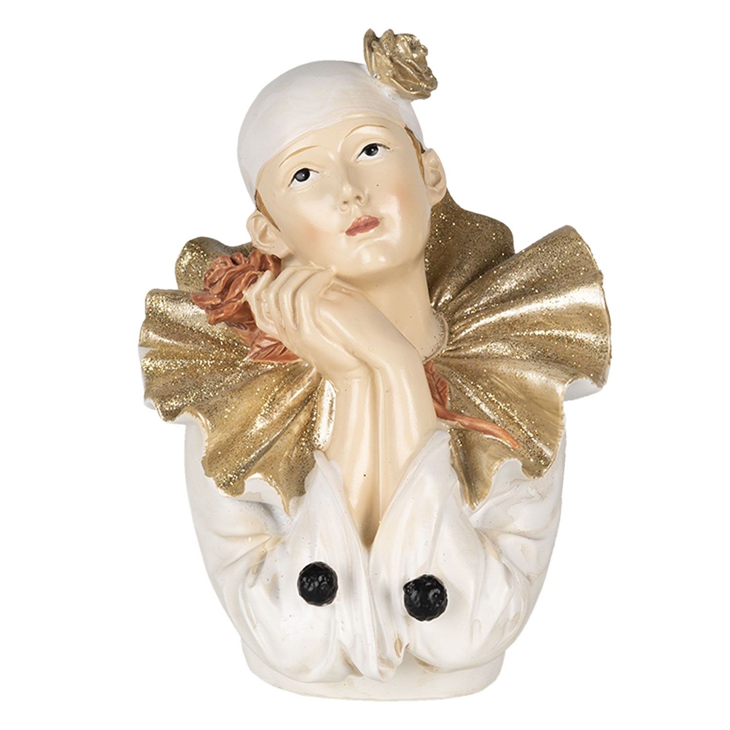 Vánoční dekorativní soška klauna - 11*11*15 cm Clayre & Eef - LaHome - vintage dekorace