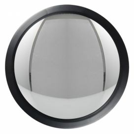 Kulaté zrcadlo v tmavě dřevěném rámu - Ø 39 cm Clayre & Eef