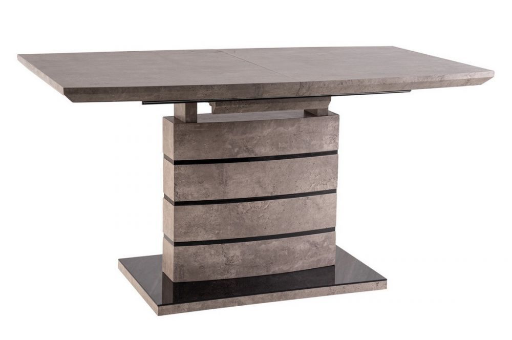 Casarredo Jídelní stůl rozkládací LEONARDO 140x80 - beton/černá - ATAN Nábytek