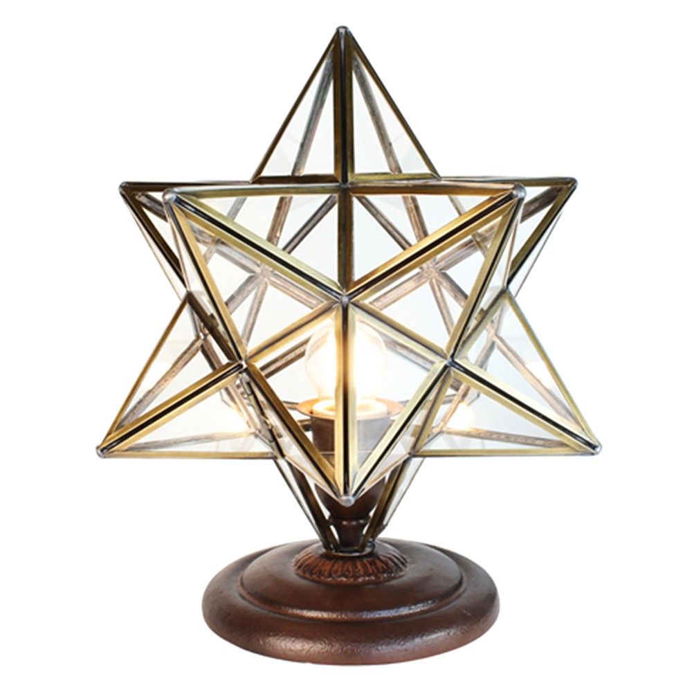 Stolní lampa ve tvaru hvězdy Star - 31*31*36 cm E27/max 1*40W Clayre & Eef - LaHome - vintage dekorace