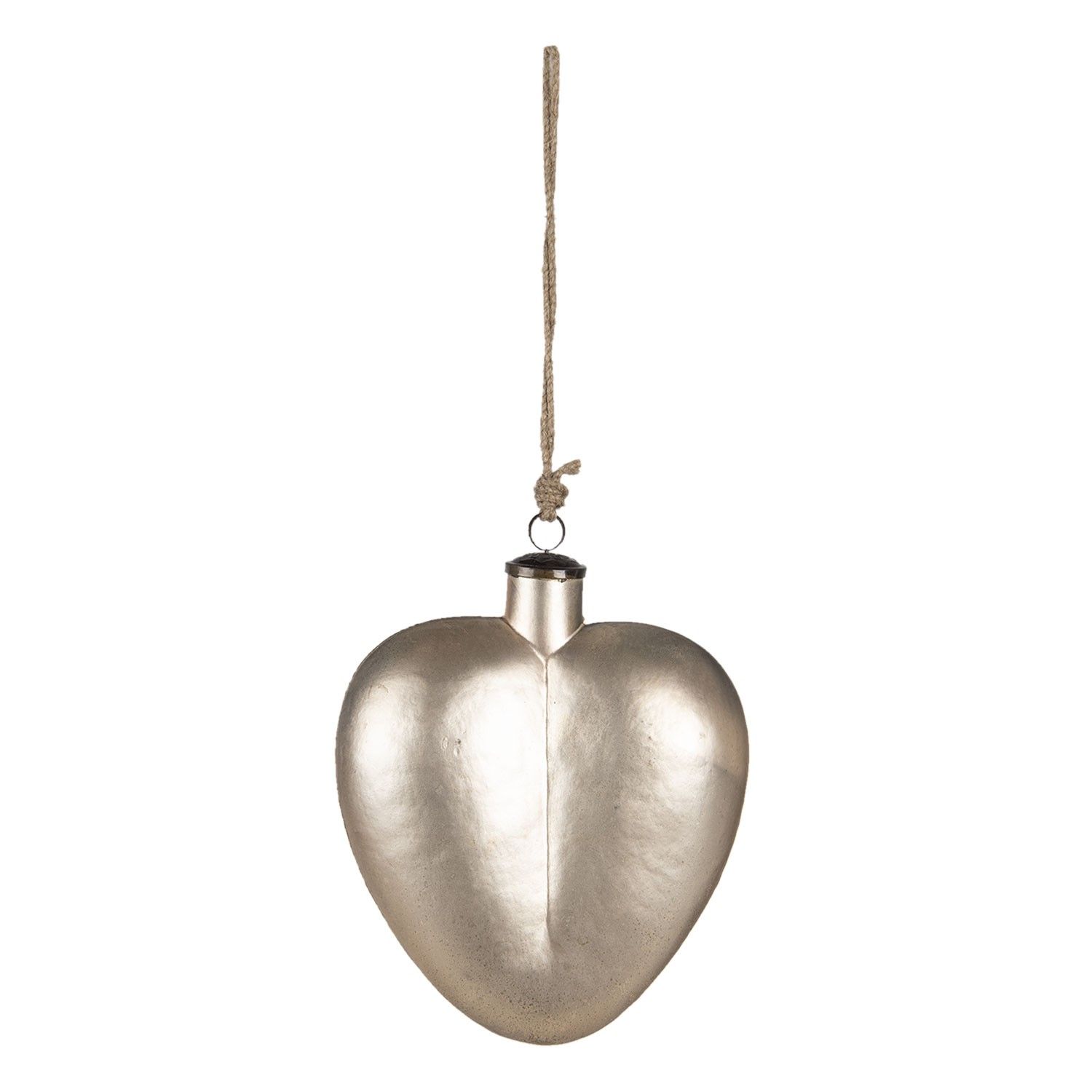 Stříbrno zlatá vánoční ozdoba ve tvaru srdce - 20*9*25 cm Clayre & Eef - LaHome - vintage dekorace