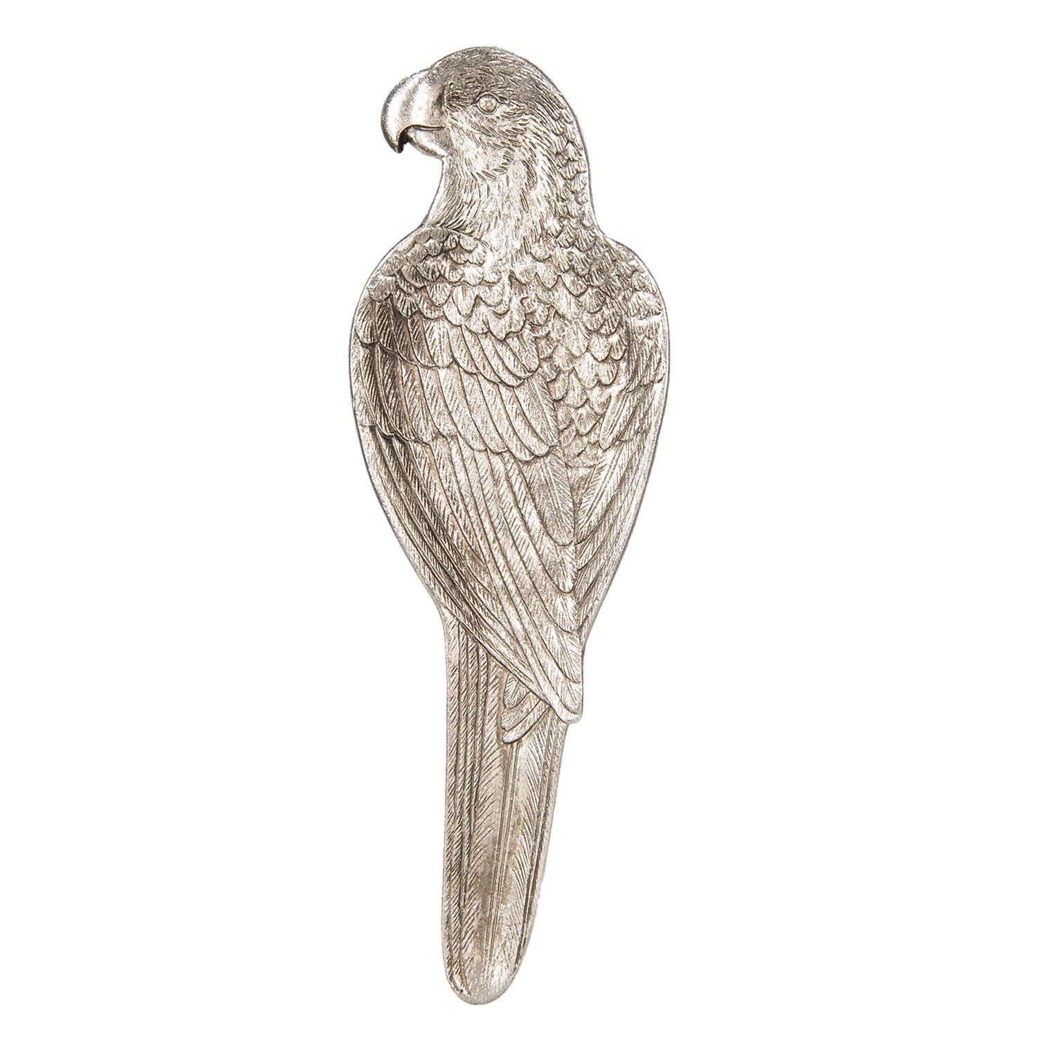 Stříbrná dekorativní miska ve tvaru papouška - 10*32*2 cm Clayre & Eef - LaHome - vintage dekorace