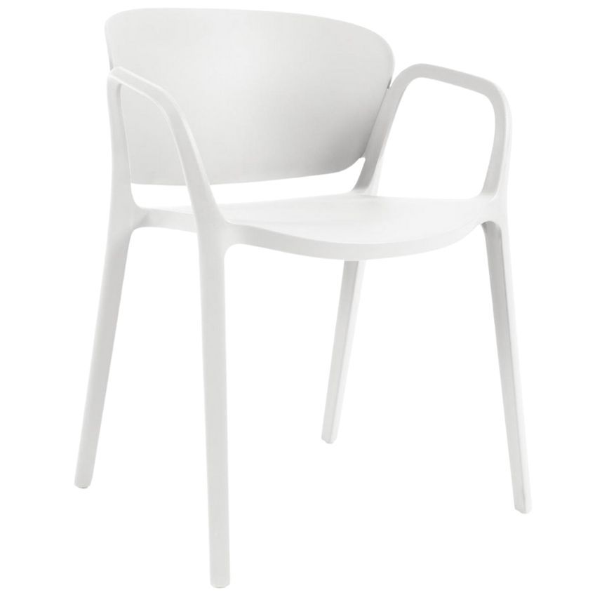 Bílá plastová zahradní židle Kave Home Ania - Designovynabytek.cz