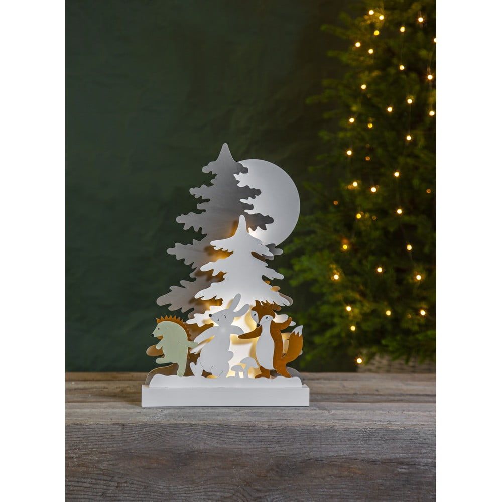 Vánoční dřevěná světelná LED dekorace Star Trading Forest Friends, výška 44 cm - Bonami.cz