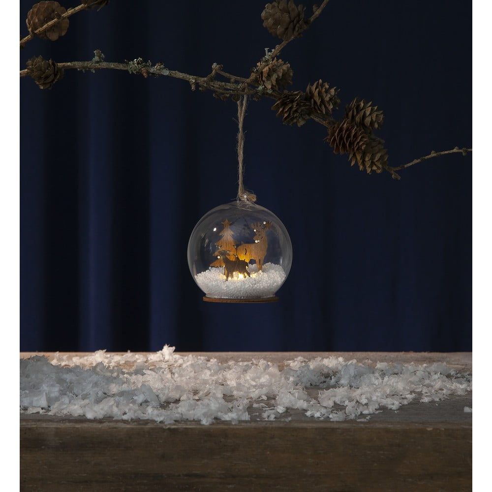 Světelná dekorace s vánočním motivem v přírodní barvě ø 8 cm Fauna – Star Trading - Bonami.cz