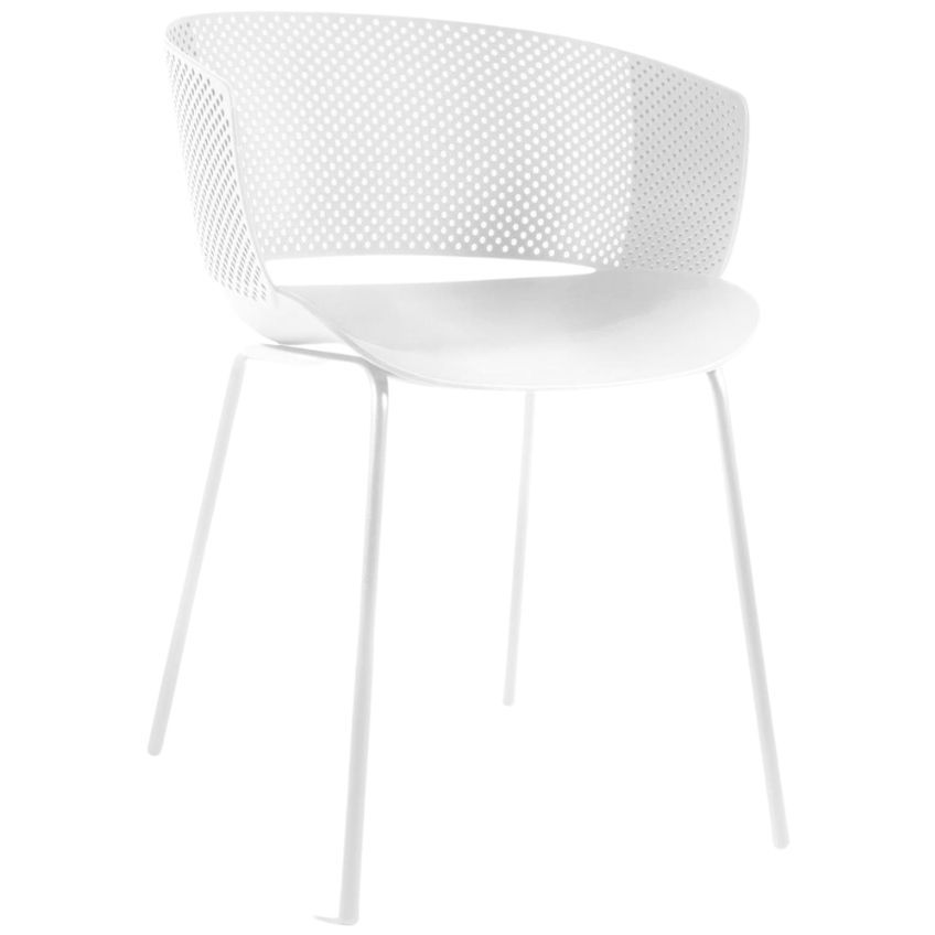 Bílá plastová zahradní židle Kave Home Yeray - Designovynabytek.cz