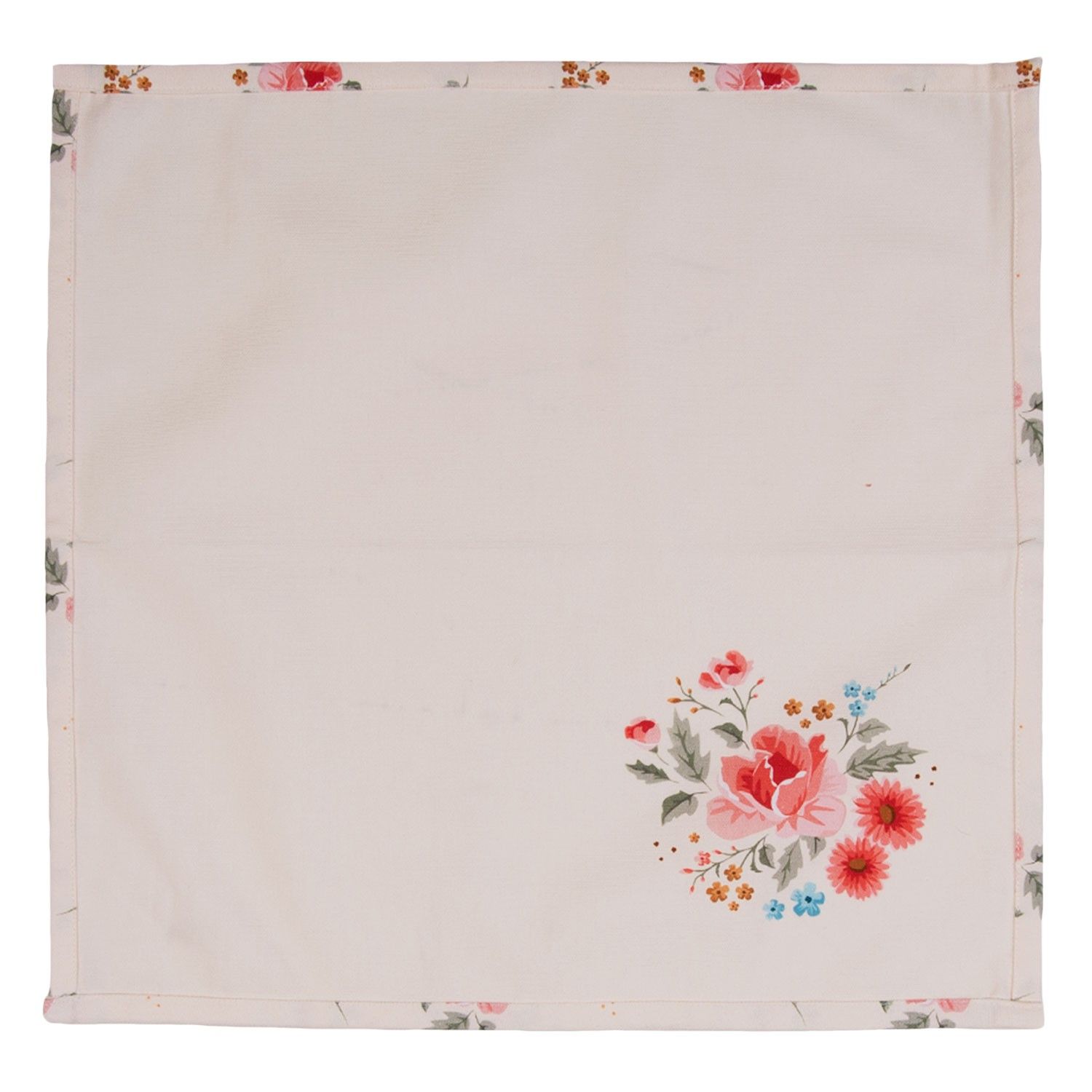 Sada 6ks bavlněných ubrousků s květy Little Rose Colllection - 40*40 cm Clayre & Eef - LaHome - vintage dekorace