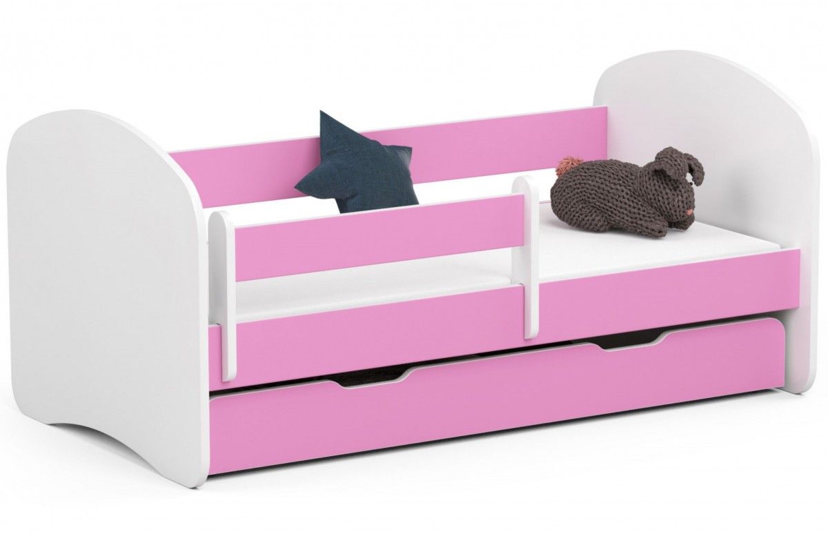 Ak furniture Dětská postel SMILE 140x70 cm růžová - Houseland.cz